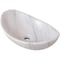 Novatto Carrera White Marble Slipper Vessel Sink and Chrome Umbrella Drain NOSV-CWSCH - alternate 3